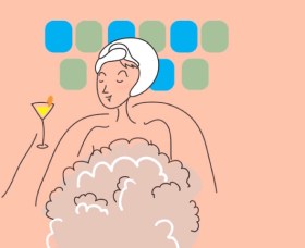 Prenez un bain pour vous récompenser