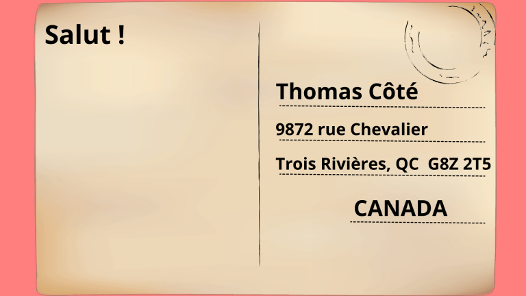 Salutation Informelle Comment écrire une carte postale en français – Regard sur le français